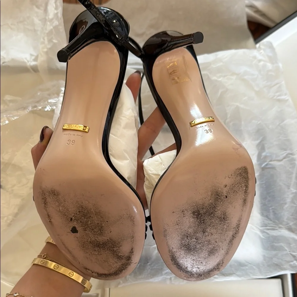 Gucci Black Transparent Strap Heels - Picture 6 of 15